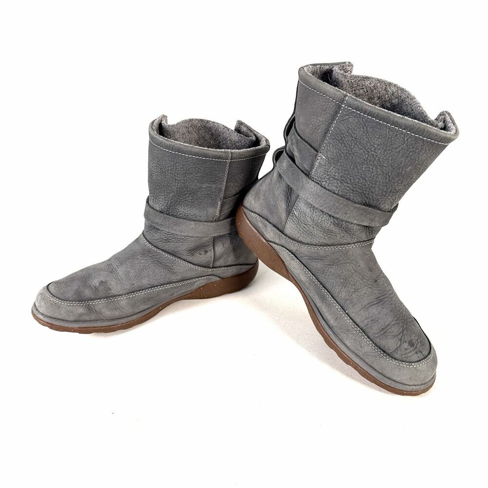 Chaco Hopi Castlerock Waterproof Nubuck Leather & Wool Boots grey size 9